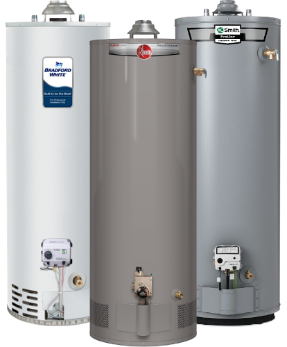 40-Gallon Standard Tank Water Heater (Gas or Electric)